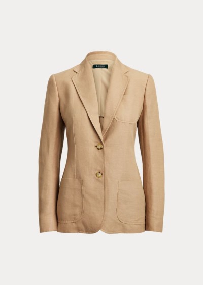 Blazer Ralph Lauren Mujer Marrom - Twill - VDSKJ3698